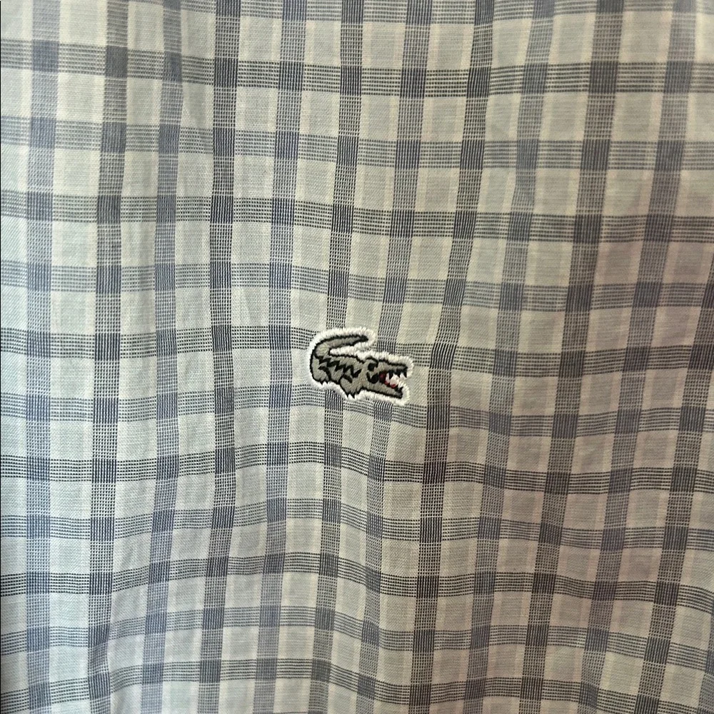 Lacoste Men's Light Blue Plaid Shirt - Picture 3 of 4